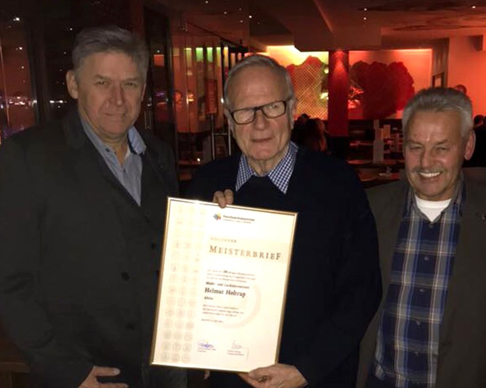 Goldener Meisterbrief für Helmut Holtrup