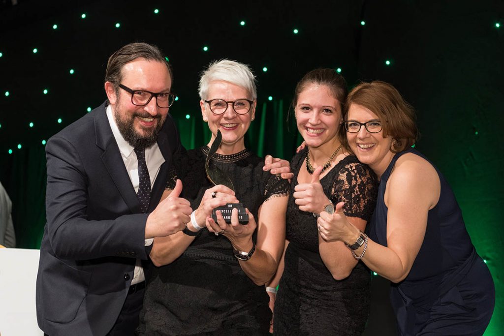 Die Macher der Kampagne #wasmitautos (v. l.): Gerald Neu (snoopmedia), Birgit Behrens (ZDK), Nora El Makrini (snoopmedia), Claudia Kefferpütz (ZDK). Foto: ProMotor